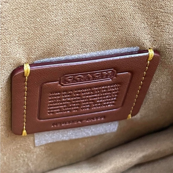 💰SOLD - CA358 - Coach Foldover Cut Out Clutch Crossbody in Signature Jacquard - Picture 13 of 15